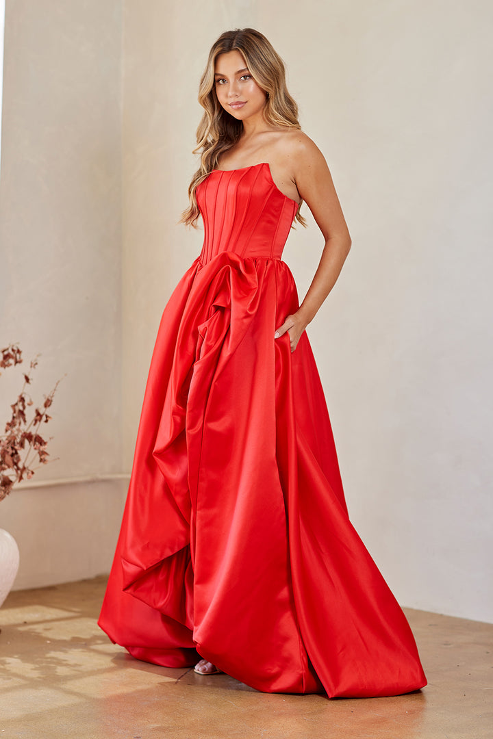 Amelia Couture 2085 - A Line Bubble Hem Gown