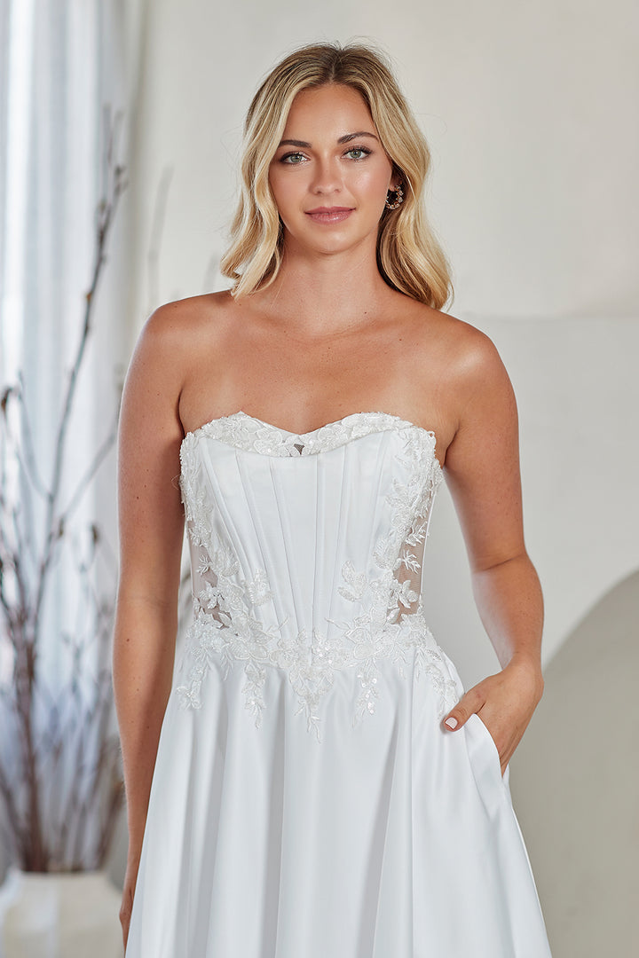 Amelia Couture 7093 - Strapless Ball Gown with Pockets