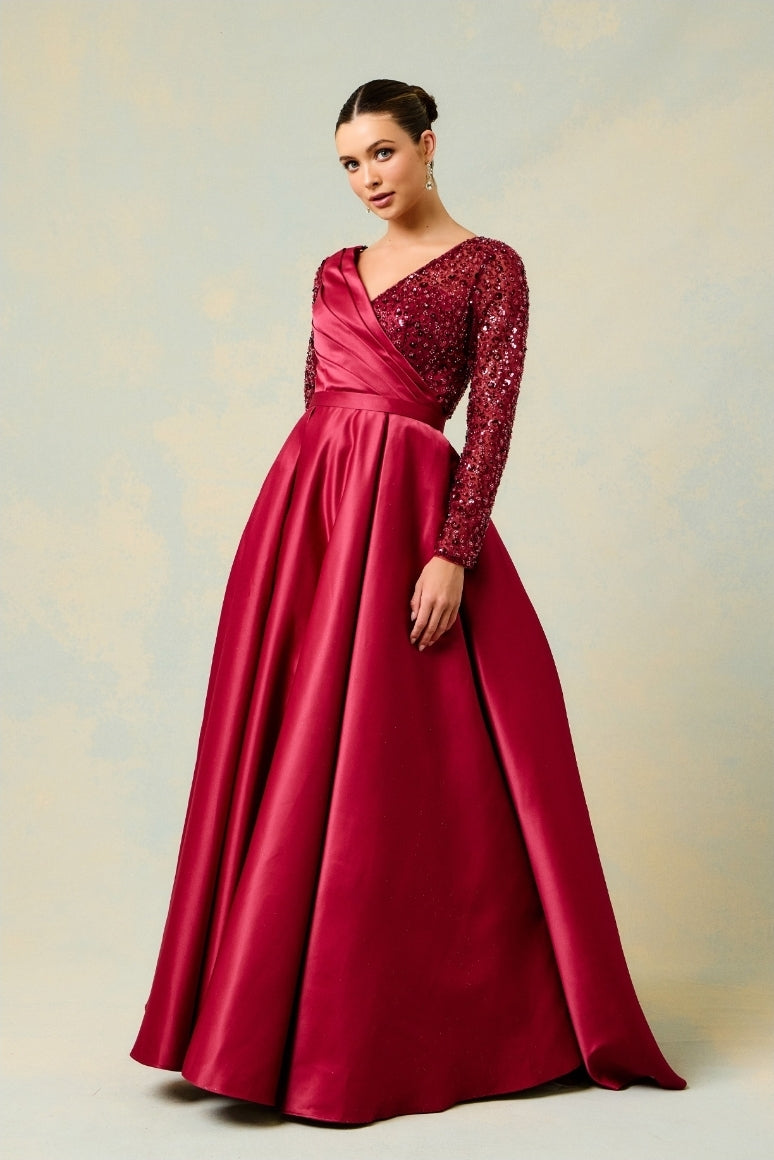 Bicici & Coty AN2422 - Long Sleeve A-Line Gown