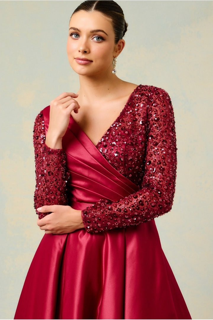 Bicici & Coty AN2422 - Long Sleeve A-Line Gown