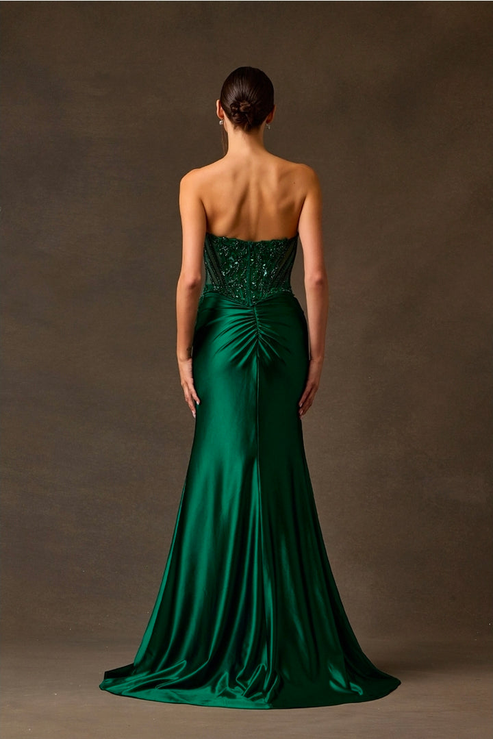 Bicici & Coty EF037 - Two Piece Gown with Slit