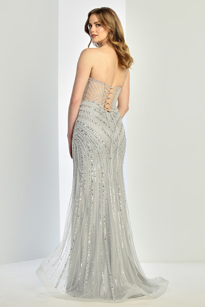 Adora Design 3282 - Strapless Beaded Gown