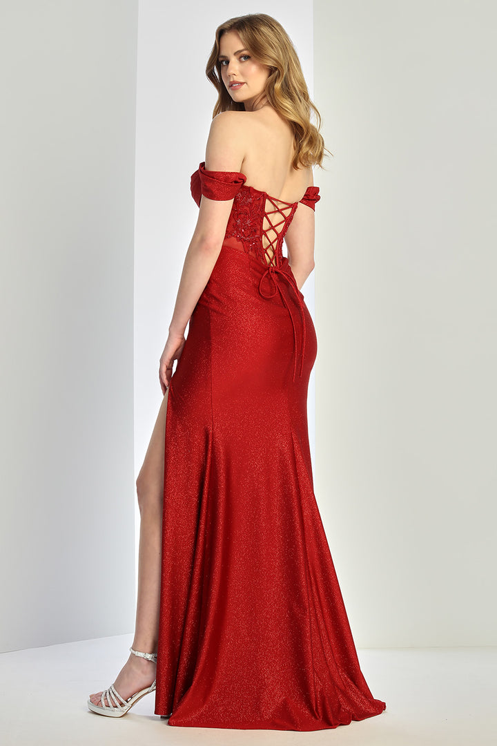 Adora Design 3285 - Off the Shoulder Corset Gown