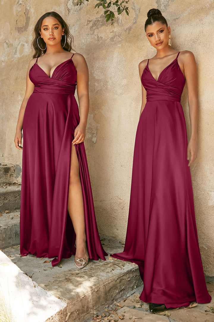 La Divine 7485C - Sweetheart Neckline Soft Satin Gown