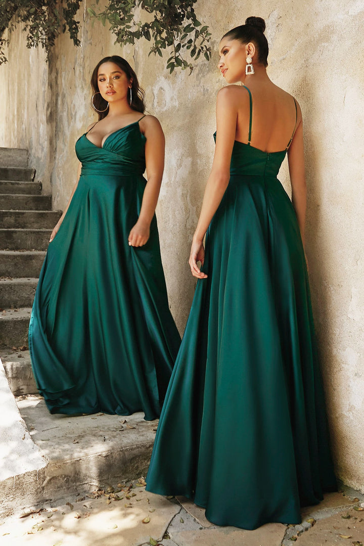 La Divine 7485C - Sweetheart Neckline Soft Satin Gown
