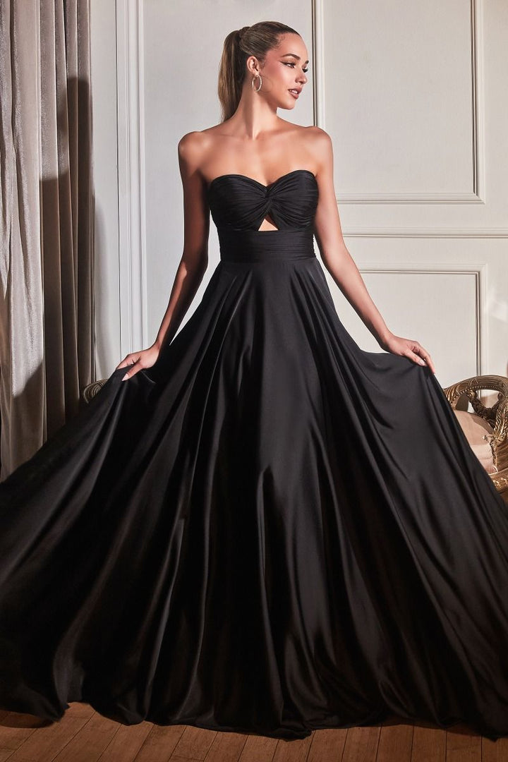 La Divine 7496 - Strapless Keyhole Dress