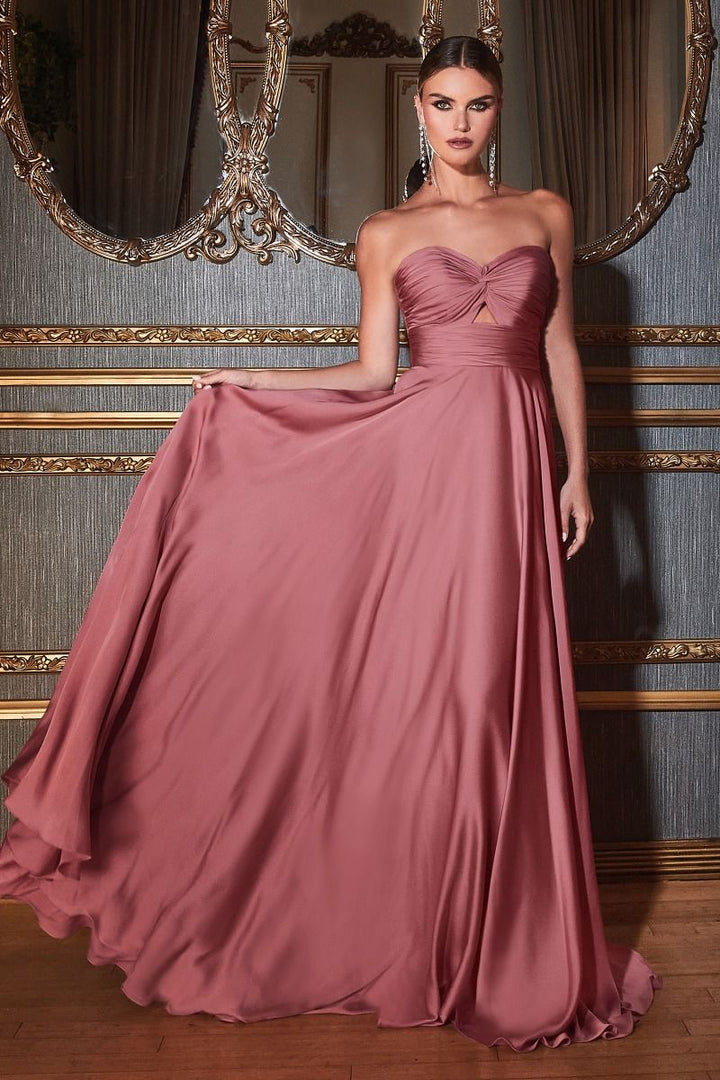 La Divine 7496 - Strapless Keyhole Dress