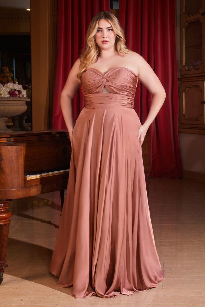 La Divine 7496C - Strapless Keyhole Dress
