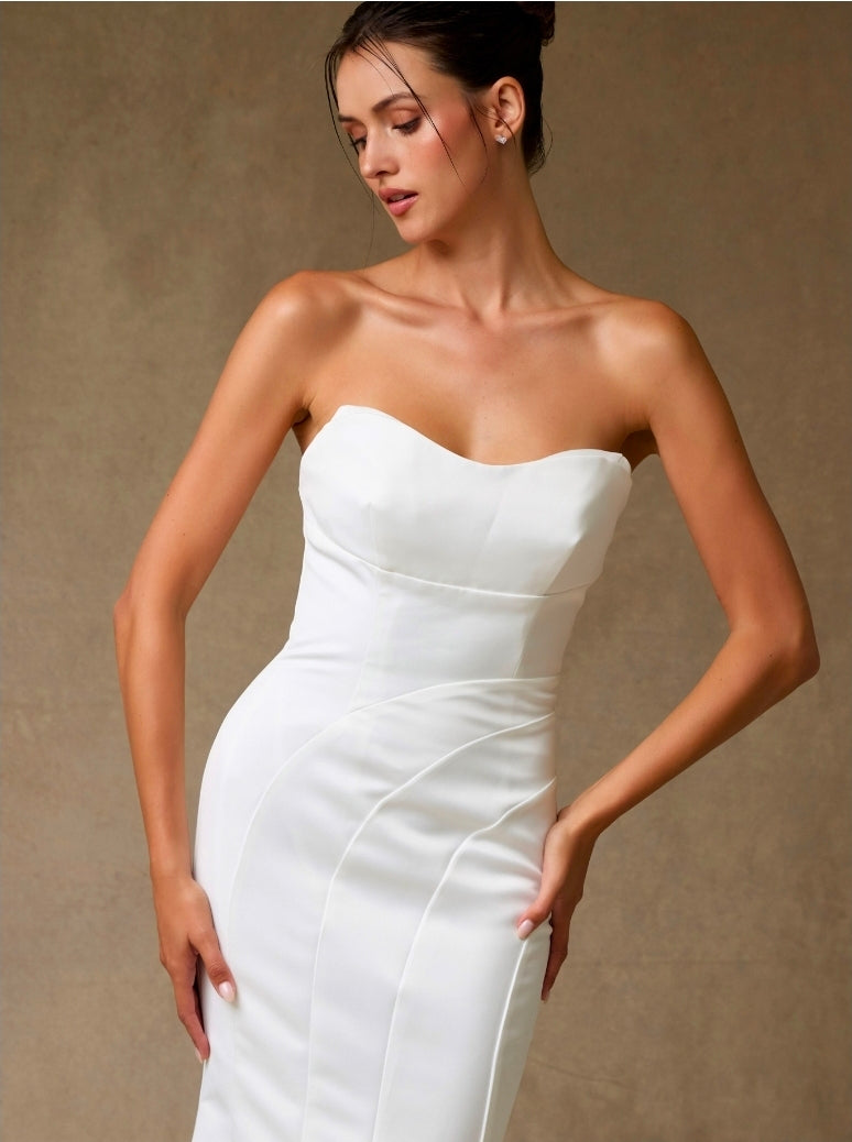 Bicici & Coty MFW5994 - Strapless Stretch Crepe Gown