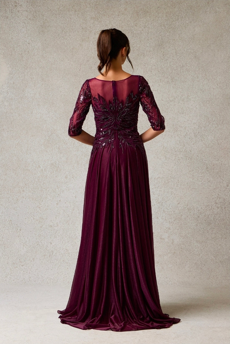 Bicici & Coty KL3019 - 3/4 Sleeve A Line Gown