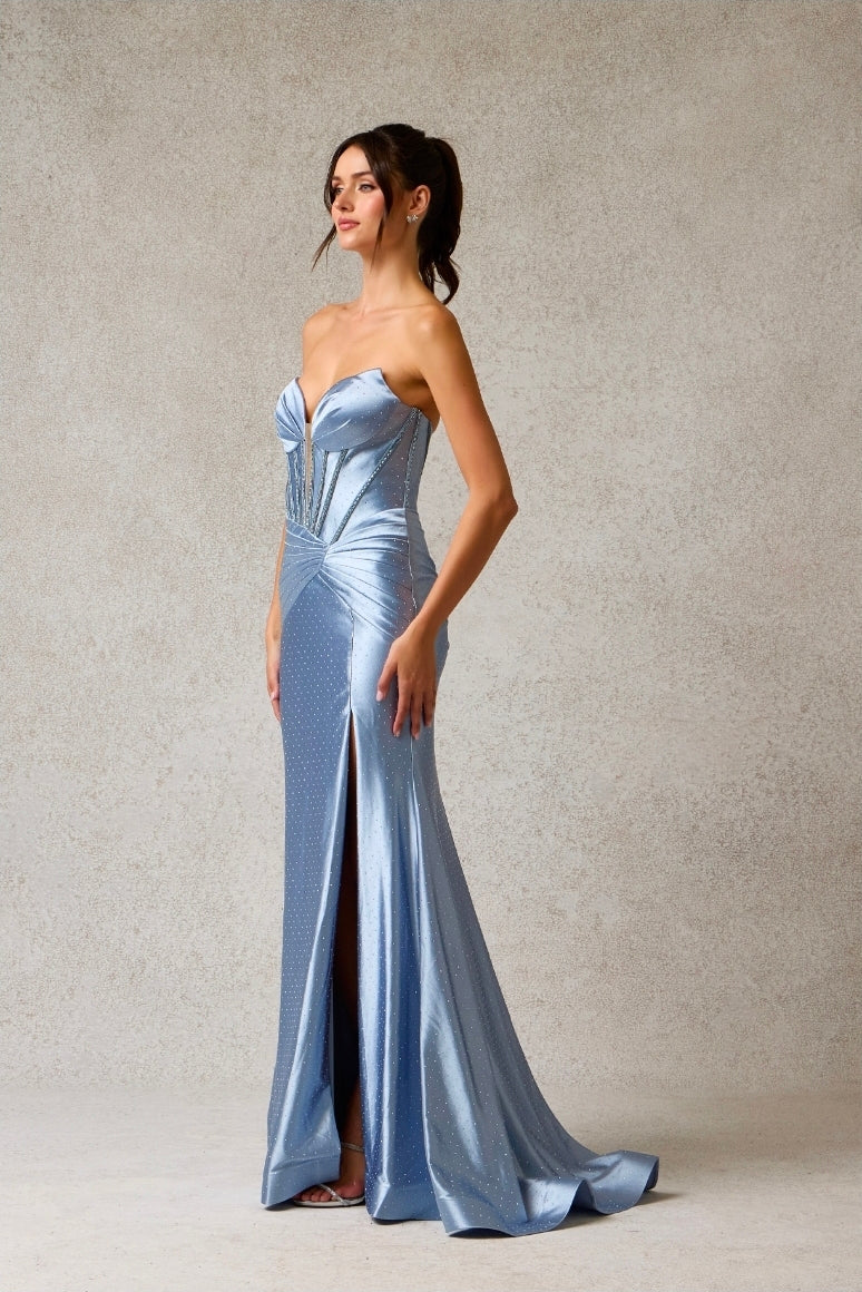 Bicici & Coty AC028 - Strapless V Neck Gown