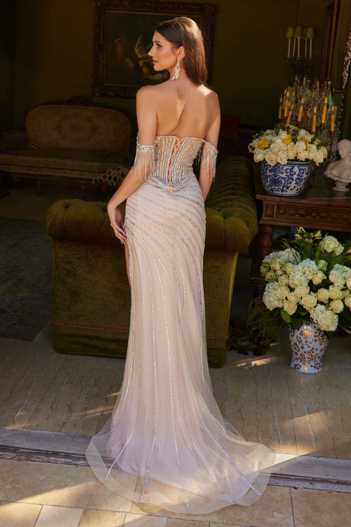 GLS Collective GL3621 - Jewel Fringe Gown