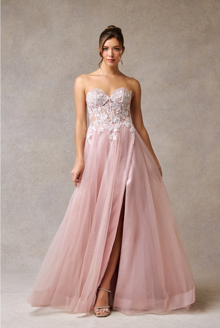 Bicici & Coty TG0965 - Strapless A-Line Gown