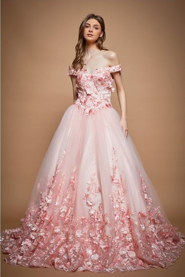 Bicici & Coty WF1739 - Off the Shoulder Ball Gown