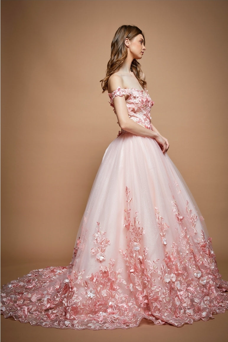 Bicici & Coty WF1739 - Off the Shoulder Ball Gown