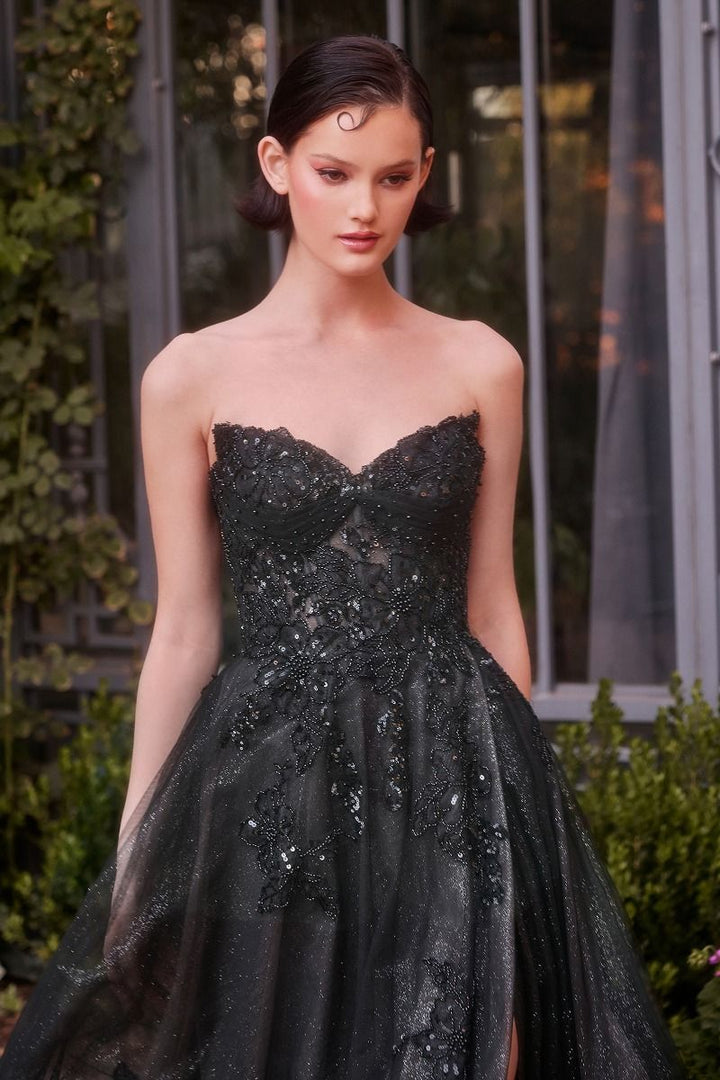 Andrea & Leo A1378 - Strapless Layered Tulle Gown