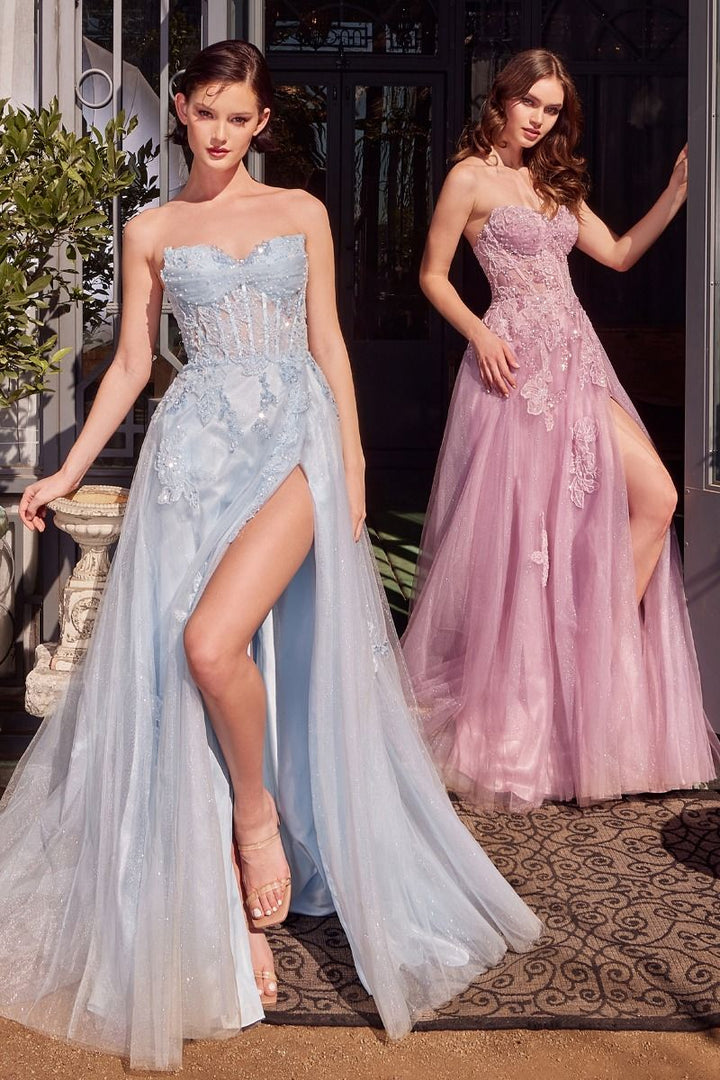 Andrea & Leo A1378 - Strapless Layered Tulle Gown