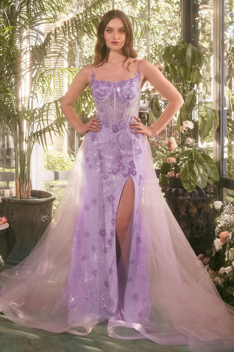 Andrea & Leo A1382 - Tulle Daisy Overskirt Gown