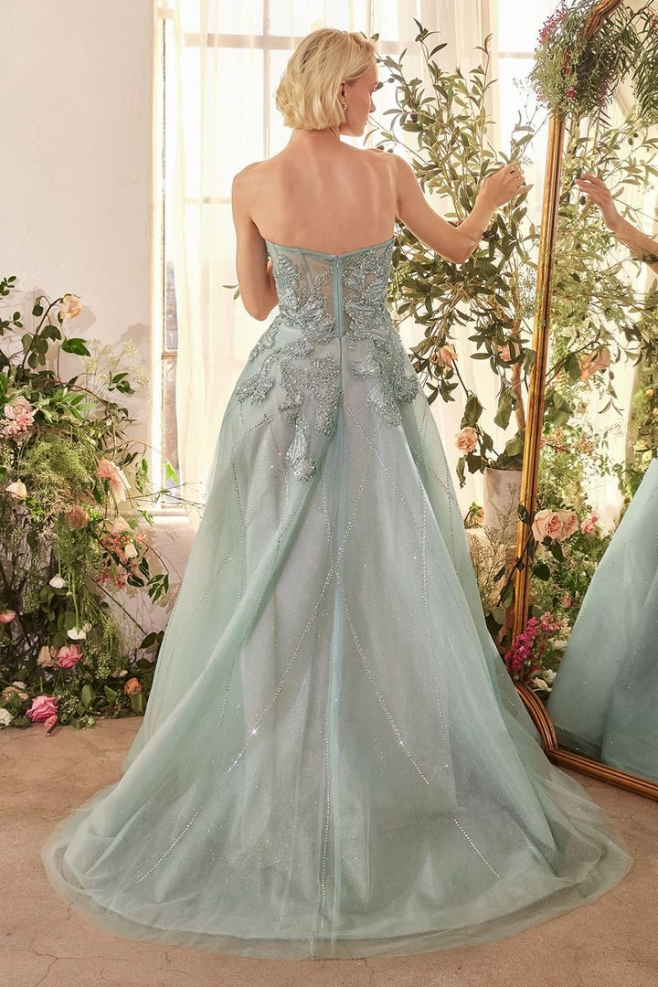 Andrea & Leo A1387 - Strapless Embellished Tulle Gown