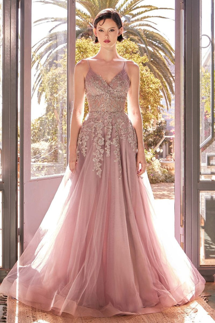 Andrea & Leo A1416 - A-line Lace & Tulle Gown