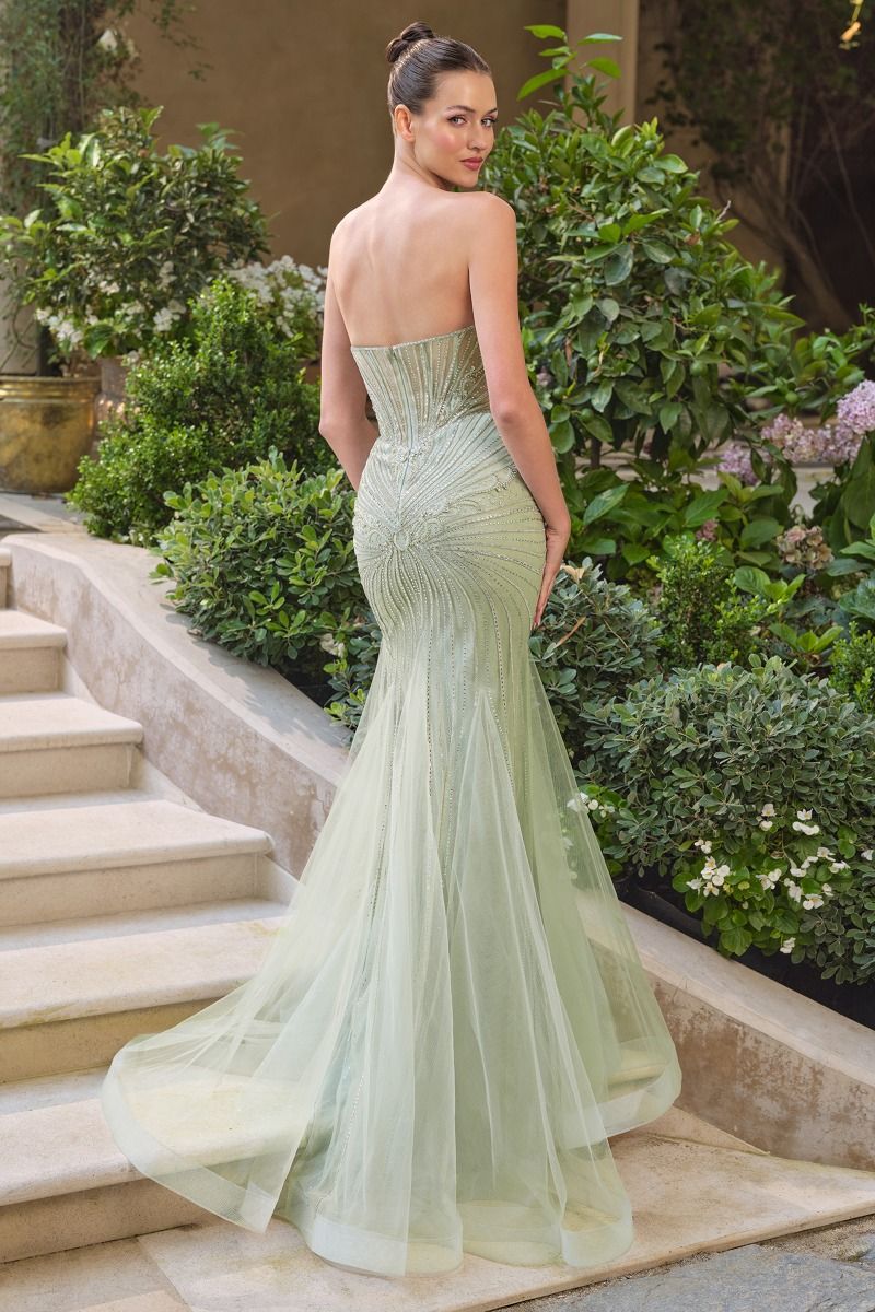 Andrea & Leo A1492 - Corset Style Mermaid Fitted Gown