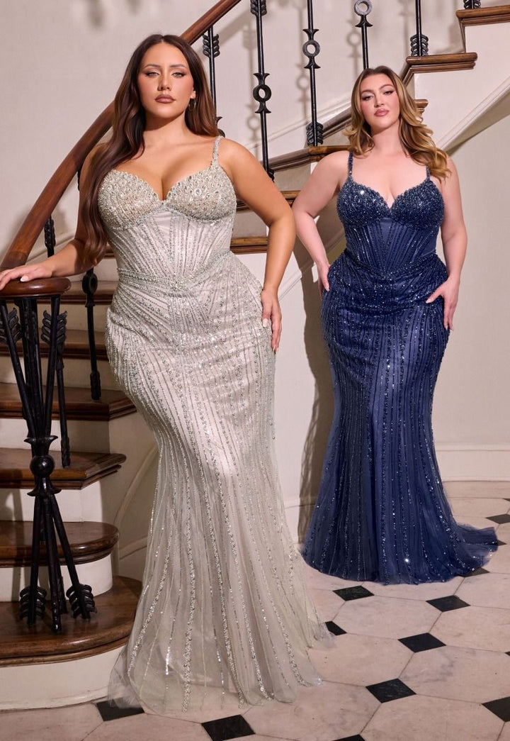 La Divine CC398C - Plus Size Beaded Gown