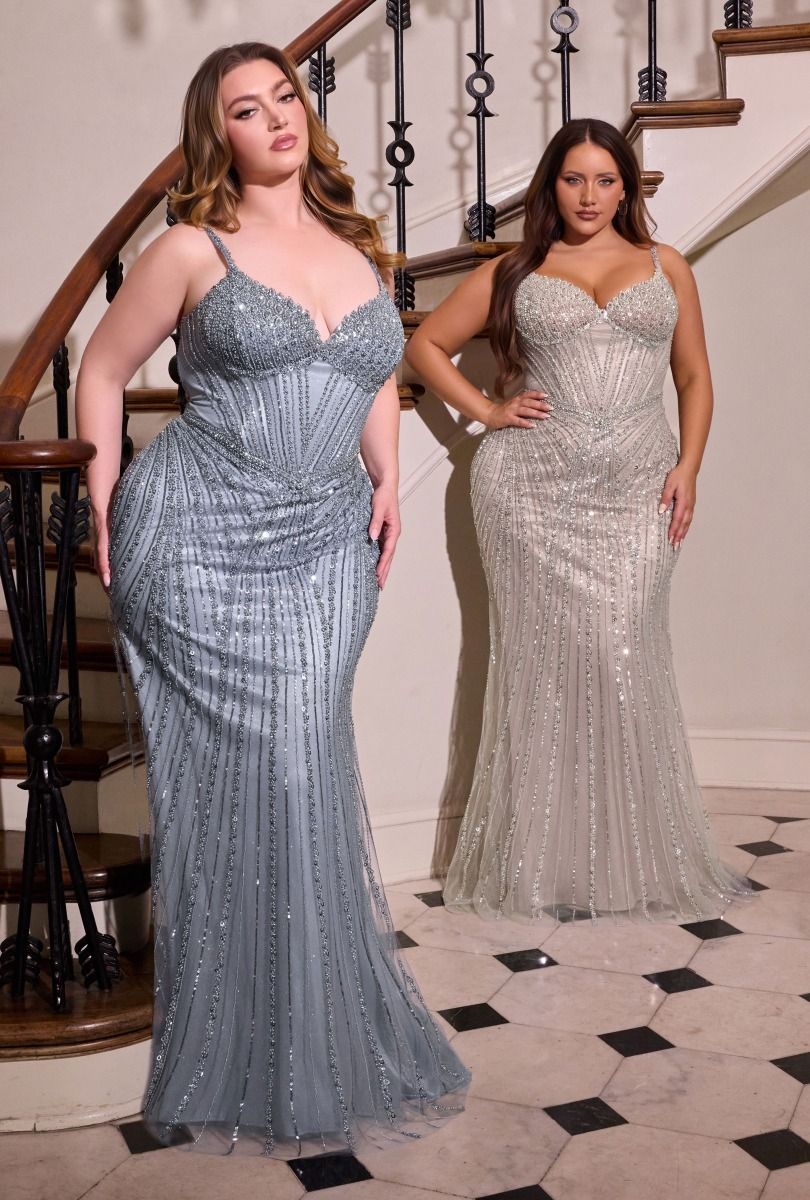 La Divine CC398C - Plus Size Beaded Gown