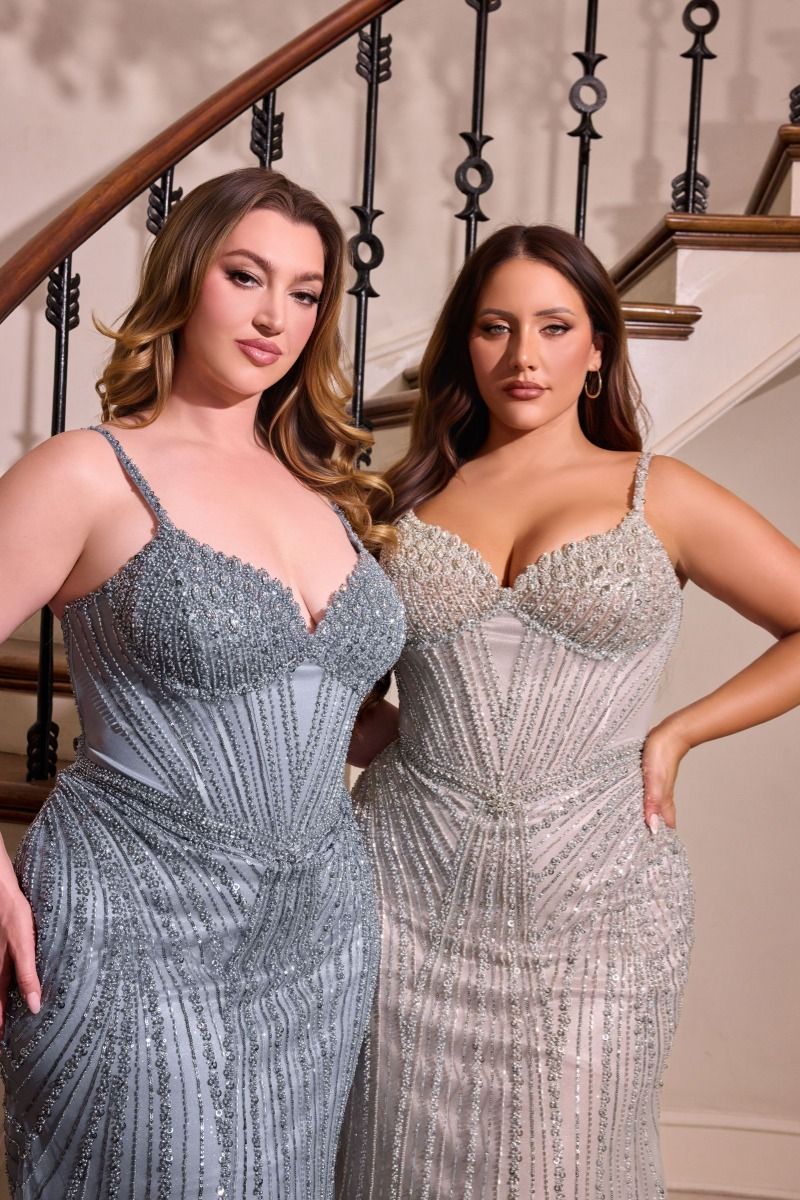 La Divine CC398C - Plus Size Beaded Gown