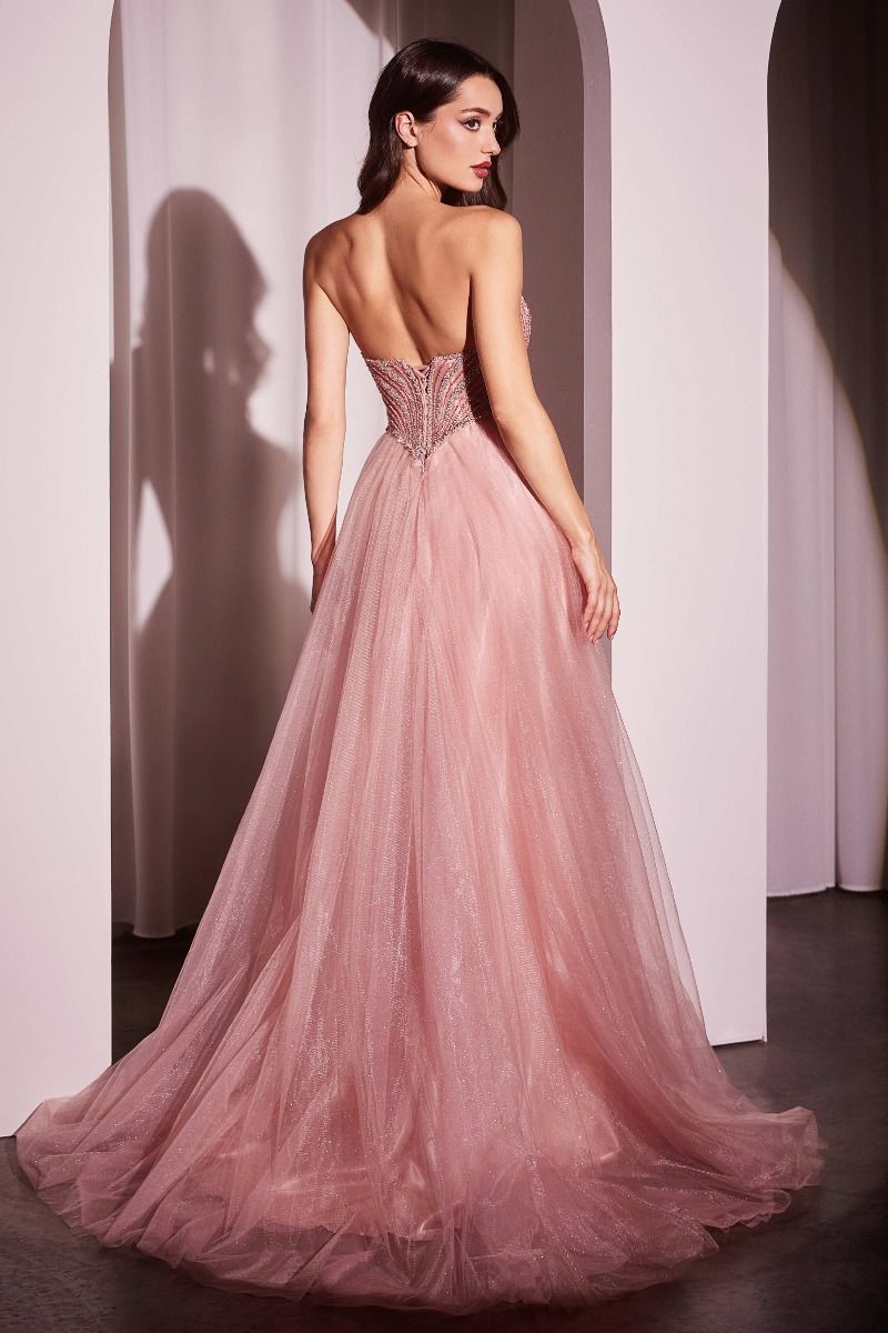 La Divine CC415 - Strapless Beaded Tulle Ball Gown