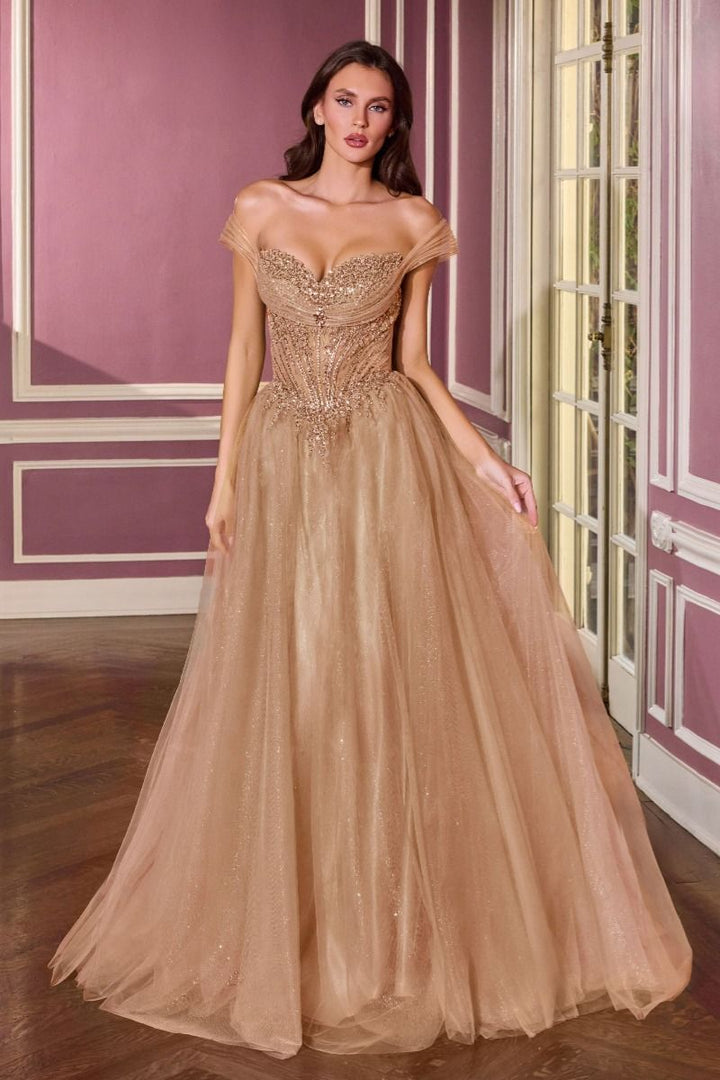 La Divine CC493 - Ball Gown with Beaded Bodice