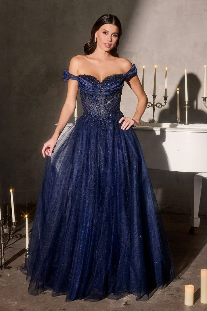 La Divine CC493 - Ball Gown with Beaded Bodice
