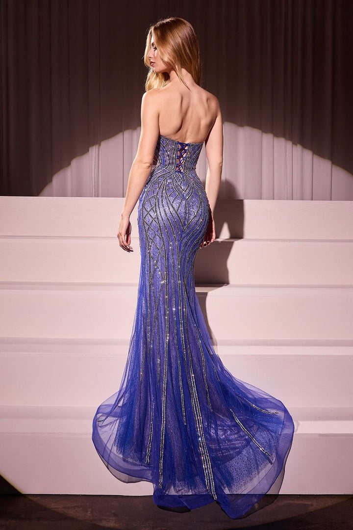 La Divine CC6018 - Crystal Strapless Embellished Mermaid Gown