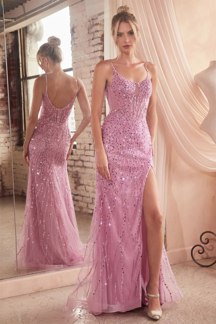 La Divine CD0220 - Sequin Fitted Gown