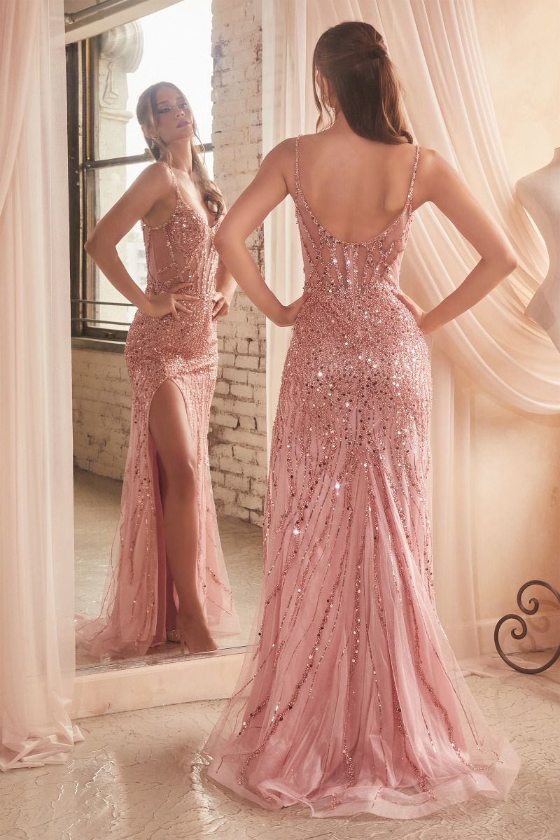 La Divine CD0220 - Sequin Fitted Gown