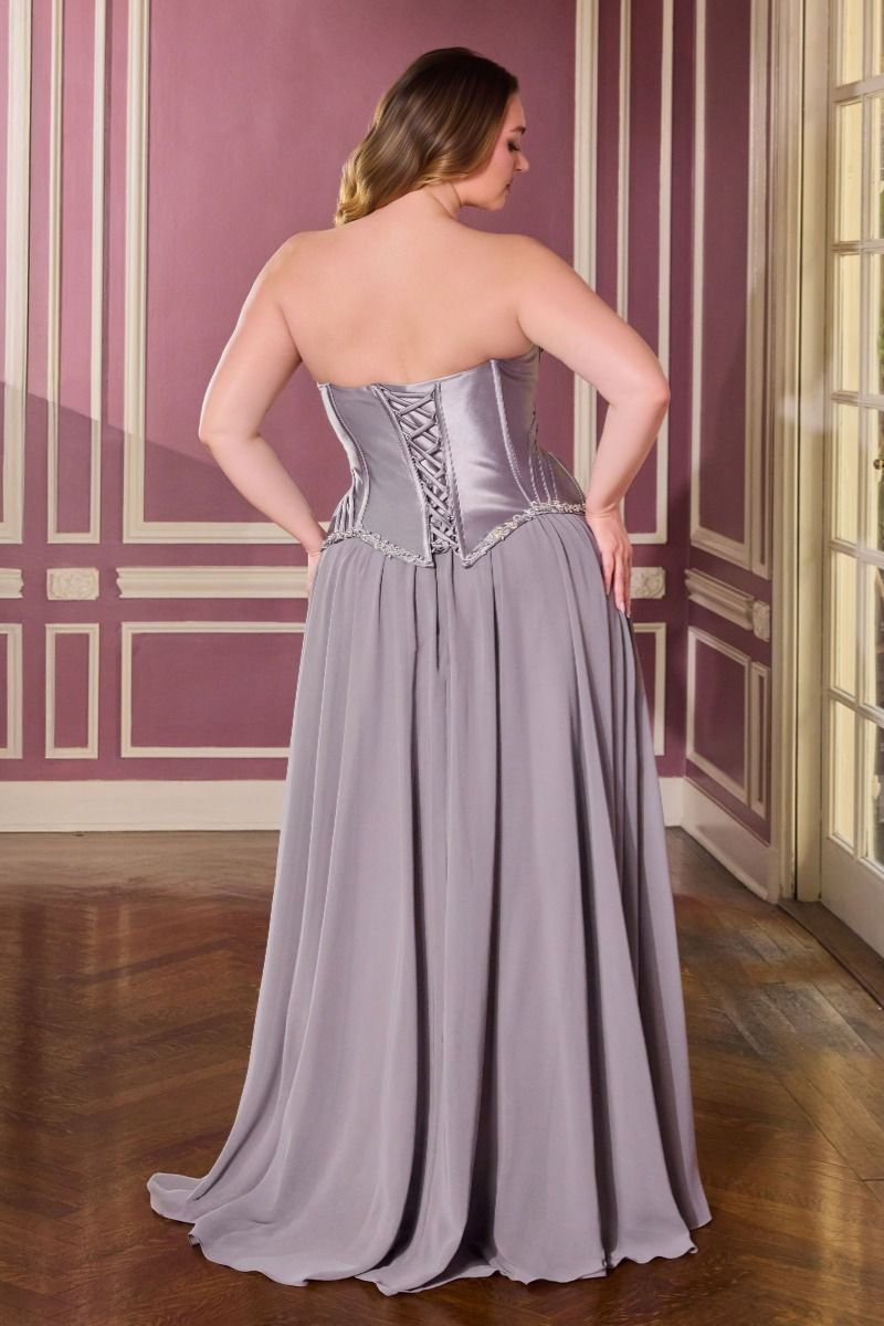 La Divine CD668 - Sculpted Bodice Satin Gown
