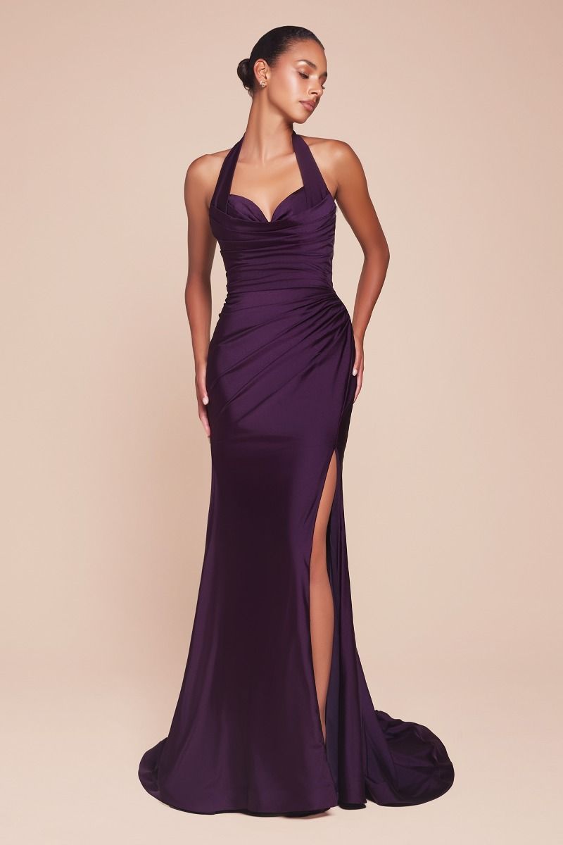 La Divine CD796 - Halter Top Fitted Gown