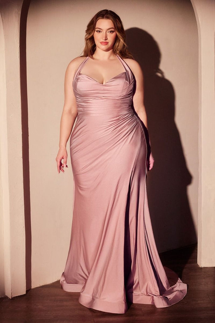 La Divine CD796C - Halter Top Fitted Gown