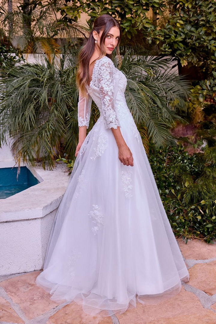La Divine J883W - Lace Detail Ball Gown