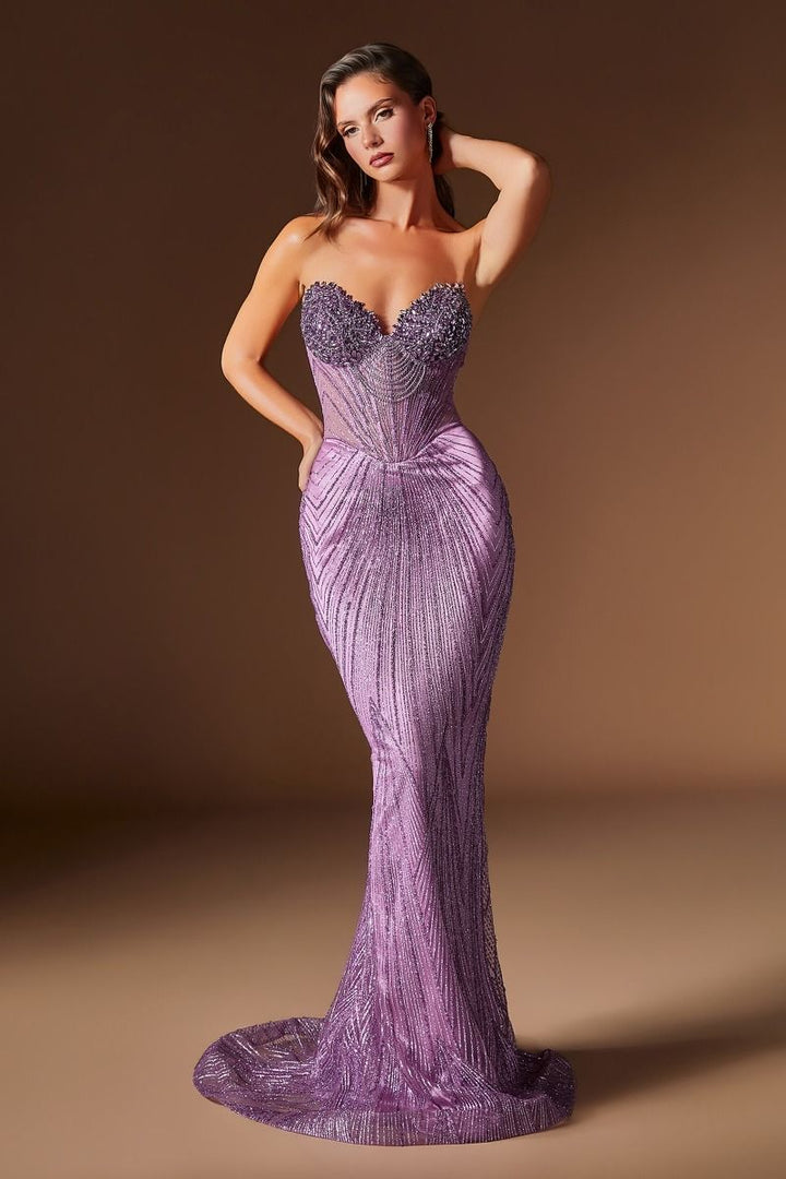 La Divine J903 - Sweetheart Neckline with Intricate Crystal & Bead Embellishment