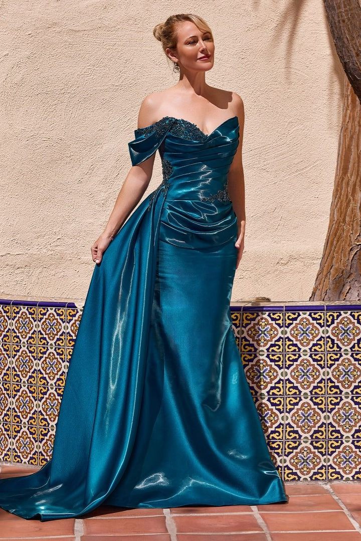 La Divine J916 - Fitted One Shoulder Gown