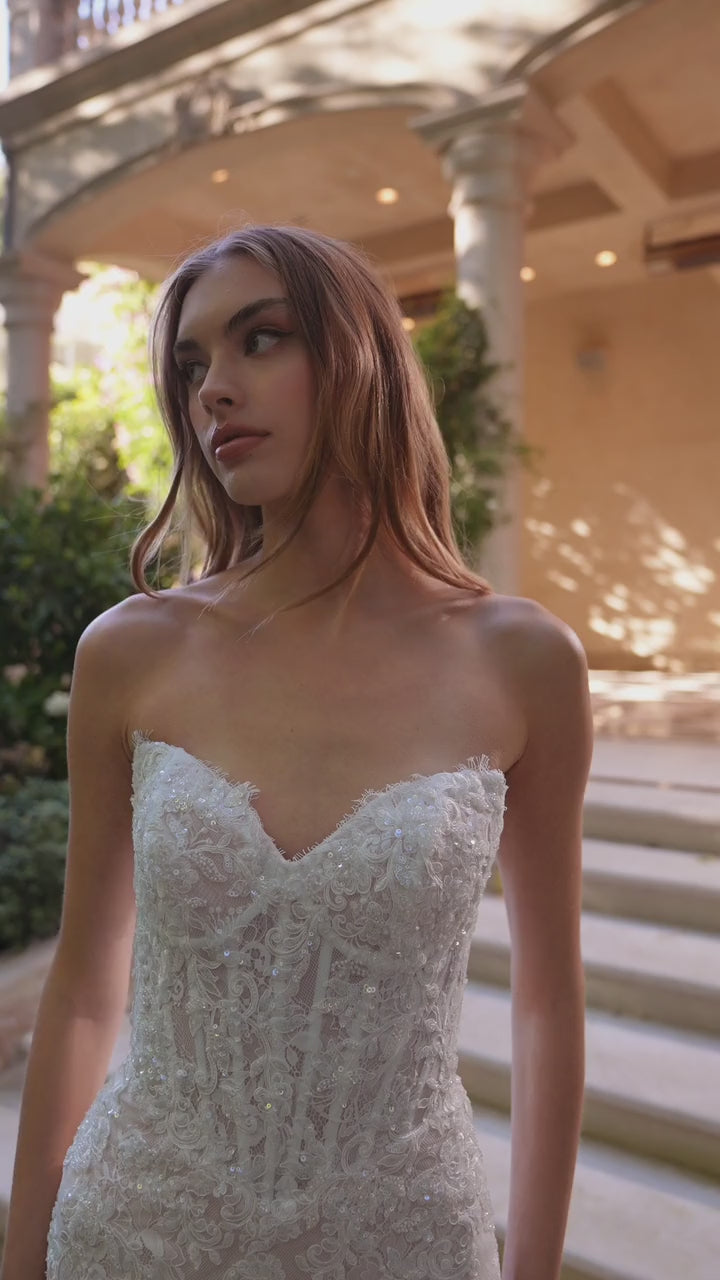 Andrea & Leo WL071 - Athena Lace Mermaid Gown