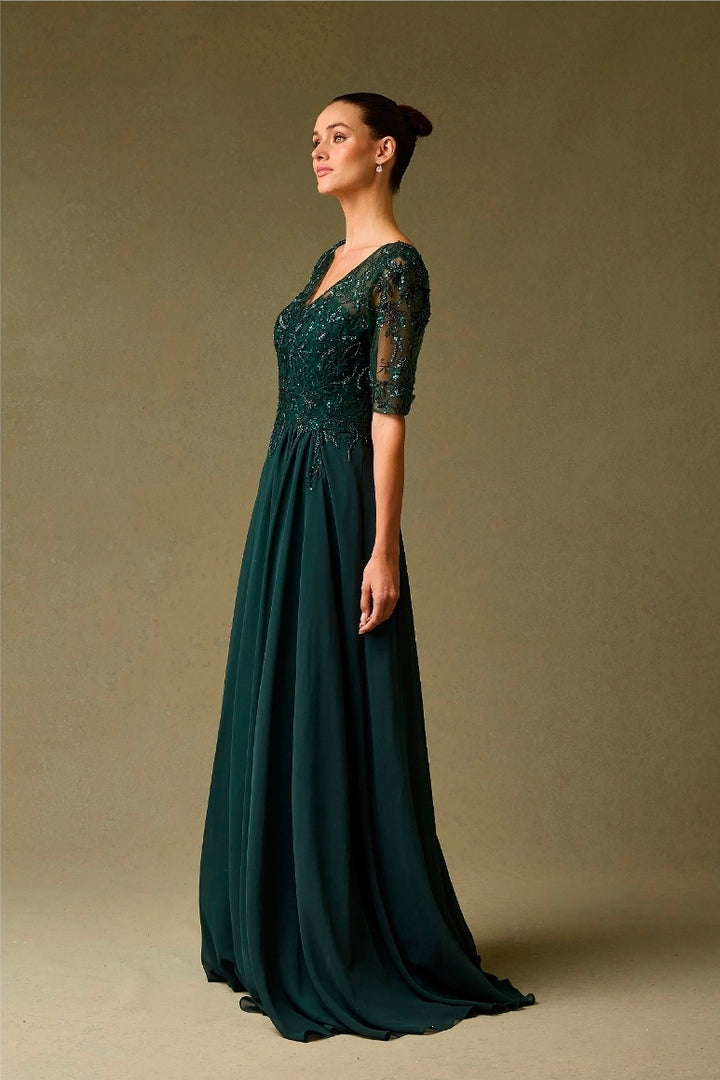 Bicici & Coty RD2581 - 3/4 Sleeve V Neck Gown