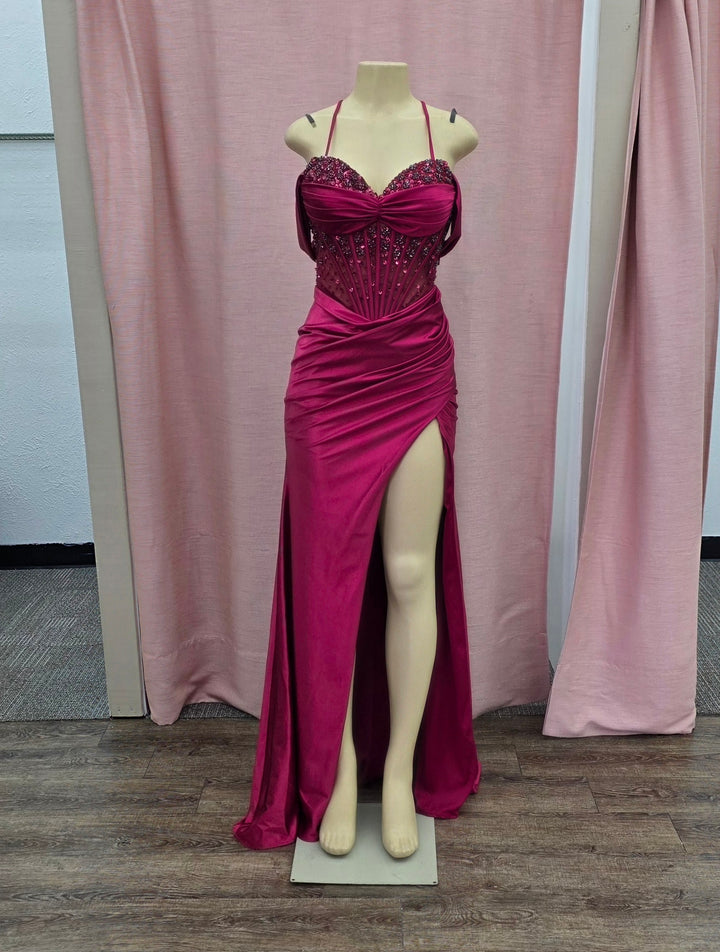 Bicici & Coty SP24005 - Off the Shoulder Slit Gown