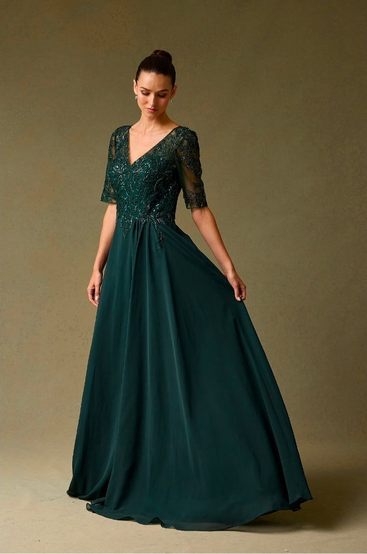 Bicici & Coty RD2581 - 3/4 Sleeve V Neck Gown