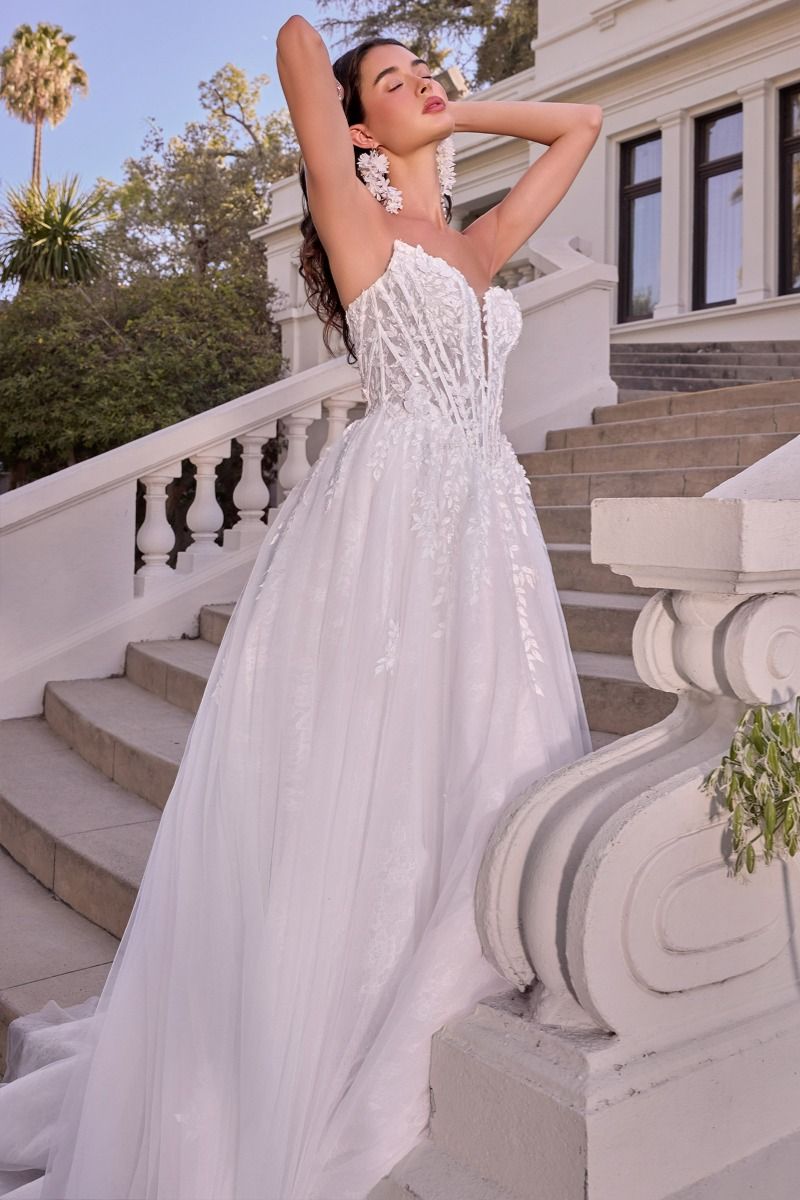 Andrea & Leo WL075 - Leaf Layered Tulle Wedding Ball Gown
