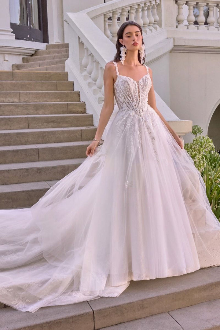 Andrea & Leo WL075 - Leaf Layered Tulle Wedding Ball Gown